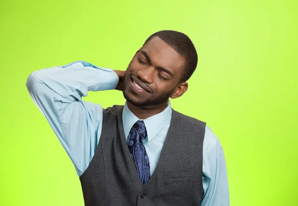 Man with neck, back pain — Stock Photo, Image