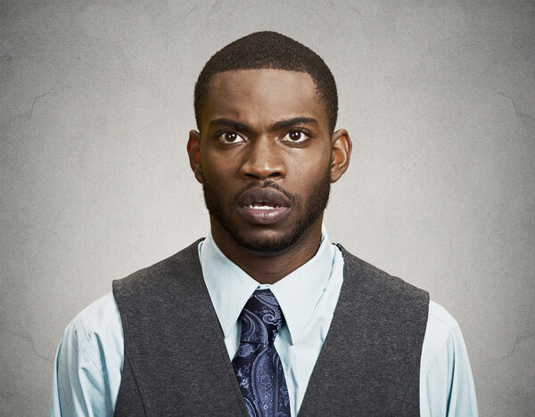 Shocked in full disbelief man