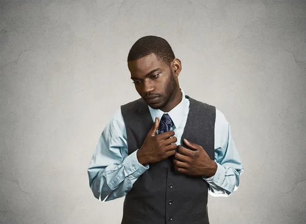 Shy, socially awkward business man — Stock Photo, Image