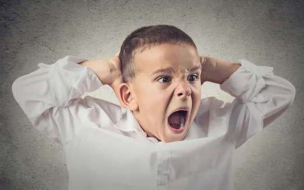 Angry boy screaming — Stock Photo, Image