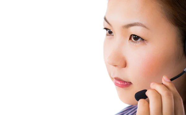 Operador de servicio con auriculares — Foto de Stock