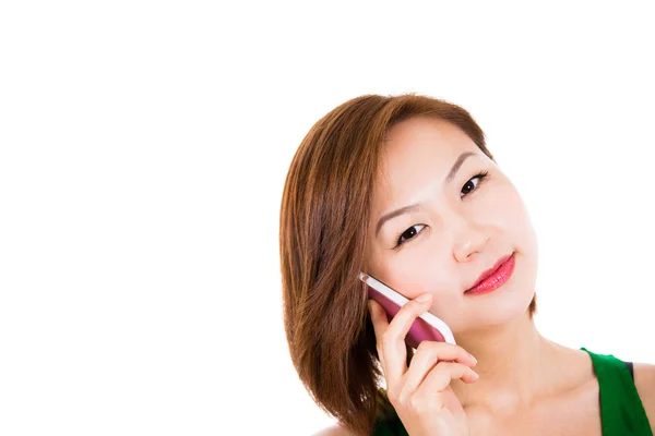 Mulher de negócios falando em um telefone . — Fotografia de Stock