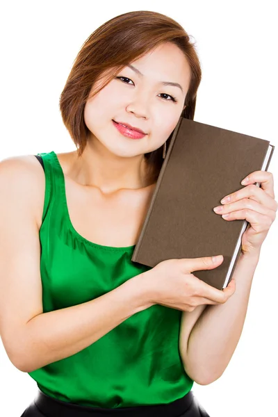 Estudiante sosteniendo un libro — Foto de Stock