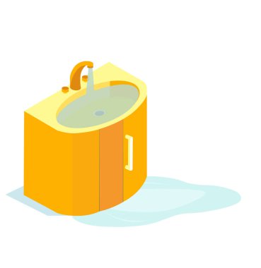 Bozuk musluk veya tıkanmış mutfak lavabosu taşıyıcısı 