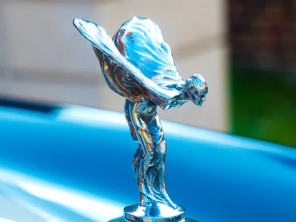 Αυτοκίνητο Πολυτέλεια Rolls Royce Κλασικό Αυτοκίνητο Μάρκα Σύμβολο Αγγλικά Έμβλημα Φωτογραφία Αρχείου