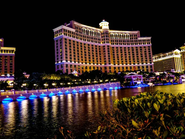 Blick Auf Den Las Vegas Strip Bei Nacht — Stockfoto