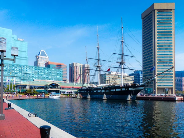 Vieux Navire Dans Port Baltimore Maryland États Unis — Photo