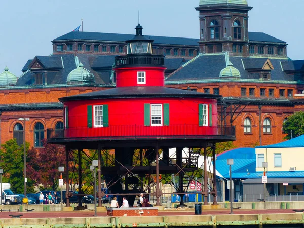 Leuchtturm Hafen Von Baltimore Maryland Usa — Stockfoto
