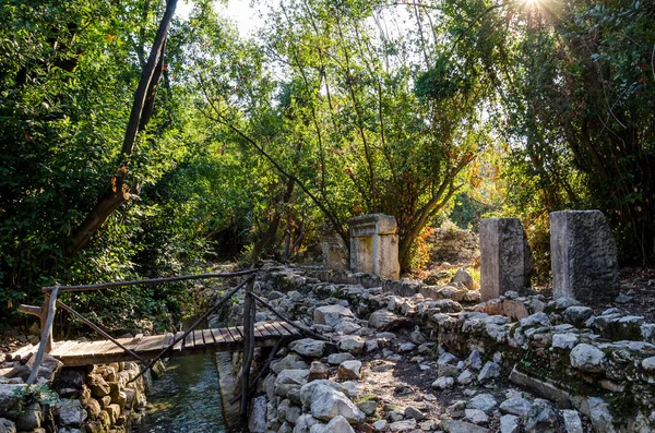Ruins Buildings Ancient City Olympos Olympus Tourist Route Cirali Beach — 스톡 사진