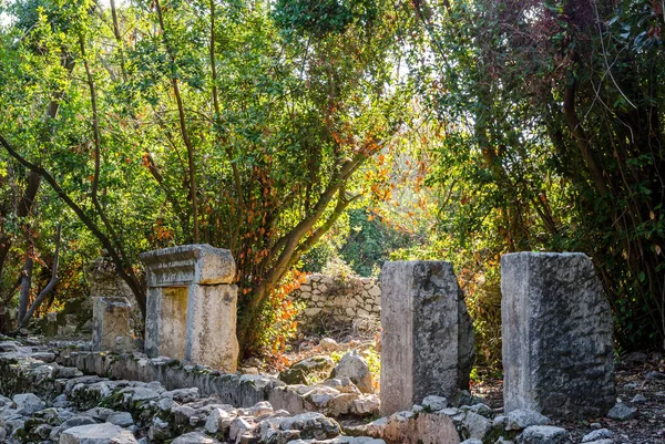 Ruins Buildings Ancient City Olympos Olympus Cirali Beach Antalya Region — Stock Photo, Image