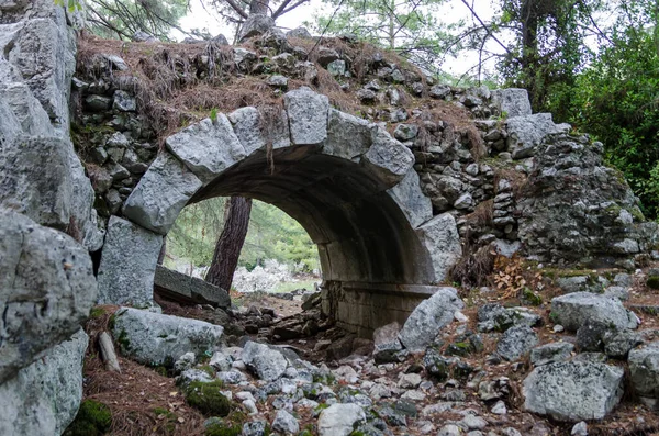 Ruins Arched Entrance Amphitheater Ancient City Olympos Olympus Tourist Route — Stock Photo, Image