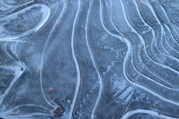 Disegno Una Pozzanghera Congelata Sfondo Natura — Foto Stock