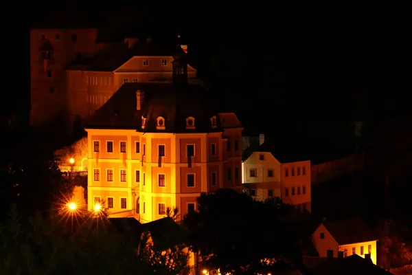 Beov State Castle Illuminated Lights Night Dark — Fotografia de Stock