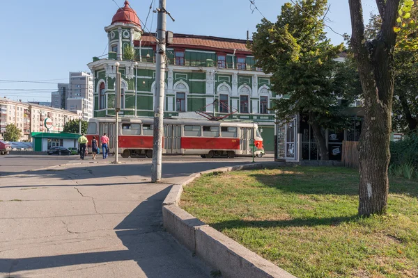 Şehirde tramvay — Stok fotoğraf