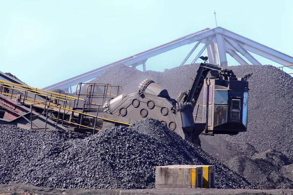 Uhlí pracovní stroje — Stock fotografie