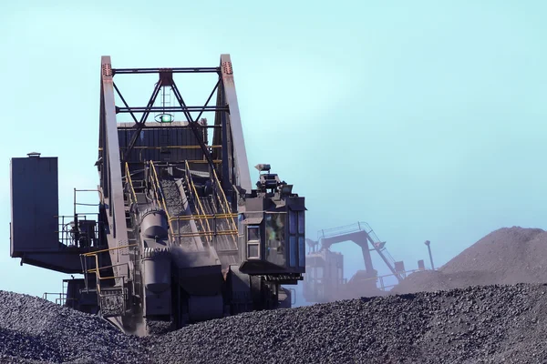 Uhlí důlní stroje — Stock fotografie