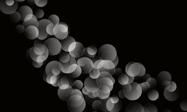 Black and white circle bokeh background