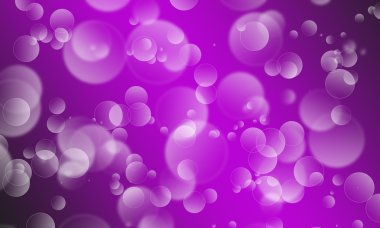mor bir degrade üzerinde bokeh daireler