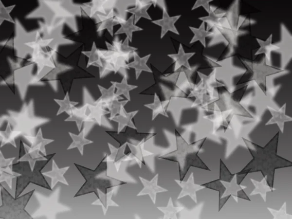 Bokeh estrelas em um gradiente preto — Fotografia de Stock