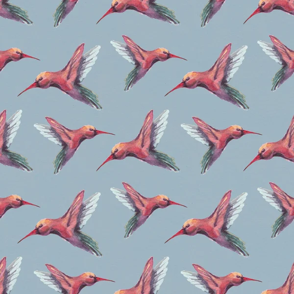 Acquerello uccelli modello — Foto Stock