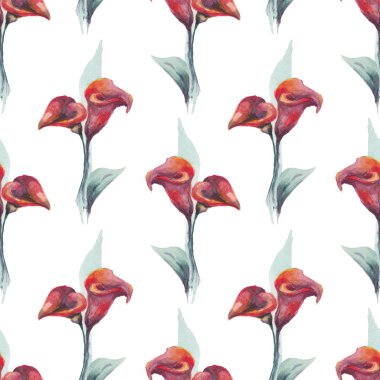 Suluboya çiçek deseni