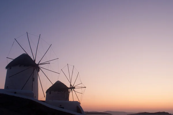 Moulins à vent à Mykonos — Photo
