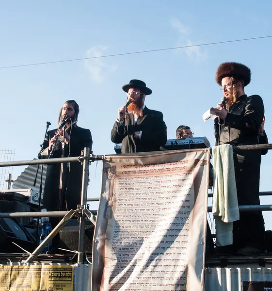 Lag BaOmer pe Muntele Meron — Fotografie, imagine de stoc