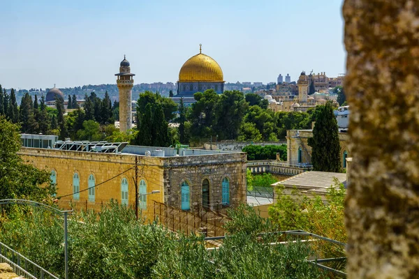 Jerusalém Israel Agosto 2021 Vista Para Telhado Cidade Velha Com — Fotografia de Stock