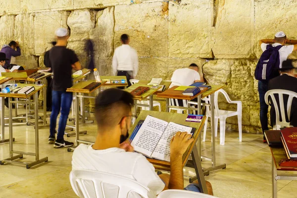 Jerusalem Israel Augusti 2021 Judiska Böner Utför Selichot Judiska Böner — Stockfoto