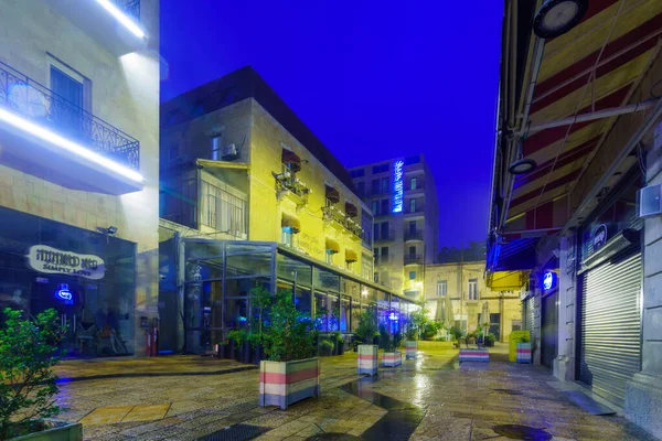 Jerusalén Israel Noviembre 2021 Vista Nocturna Del Histórico Edificio Del — Foto de Stock