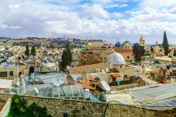 Jerusalén Israel Noviembre 2021 Vista Desde Azotea Iglesia Del Santo — Foto de Stock