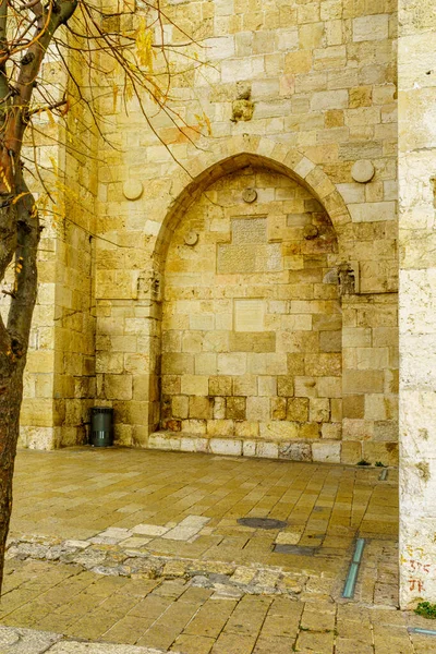 耶路撒冷 以色列 2021年11月20日 以色列耶路撒冷旧城的贾法门视图 — 图库照片