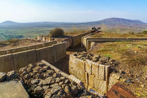 View Old Military Bunker Avital Mountain Golan Heights Landscape Northern — Stock Photo, Image