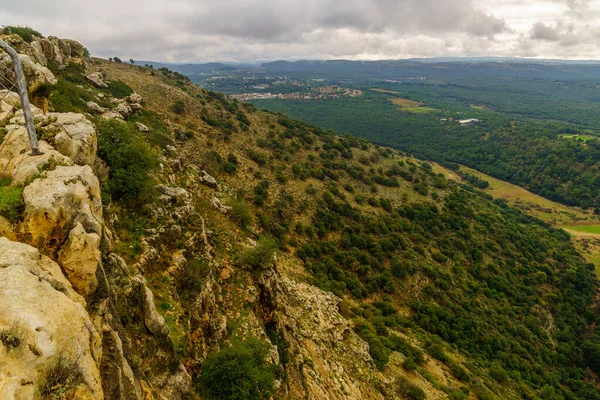 View Western Galilee Landscape Winter Day Adamit Park Northern Israel — Stock Photo, Image