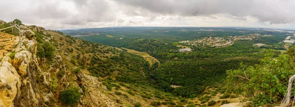 Panoramic View Western Galilee Landscape Mediterranean Sea Winter Day Adamit — Foto Stock