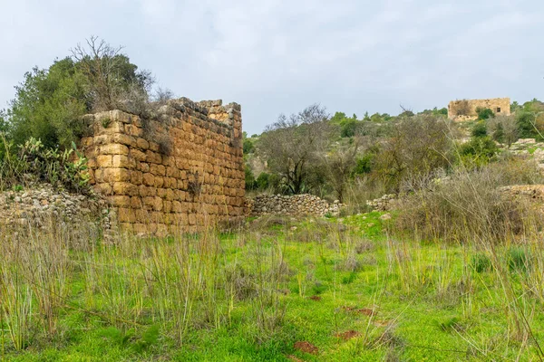 View Old Buildings Ein Tanur Lower Judaean Mountains Central Israel — 图库照片