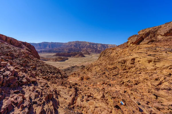 Veduta Delle Formazioni Rocciose Del Paesaggio Nel Parco Desertico Timna — Foto Stock
