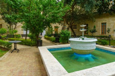 Kudüs, İsrail - 19 Kasım 2021: Sergei Avlusu, Rus Birliğinin bir parçası, Kudüs, İsrail