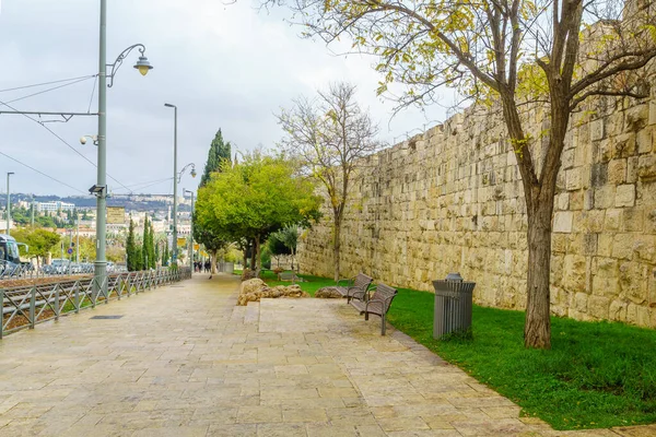 Jeruzalém Izrael Listopadu 2021 Scéna Starého Městského Parku Poblíž Nové — Stock fotografie
