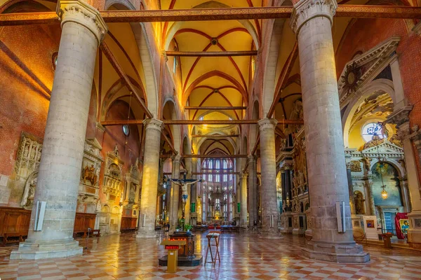 Veneza Itália Fevereiro 2022 Vista Interior Basílica Dei Santi Giovanni — Fotografia de Stock
