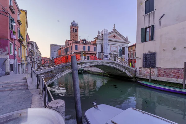 Venedig Italien Mars 2022 Soluppgång Utsikt Över Santa Fosca Kyrkan — Stockfoto