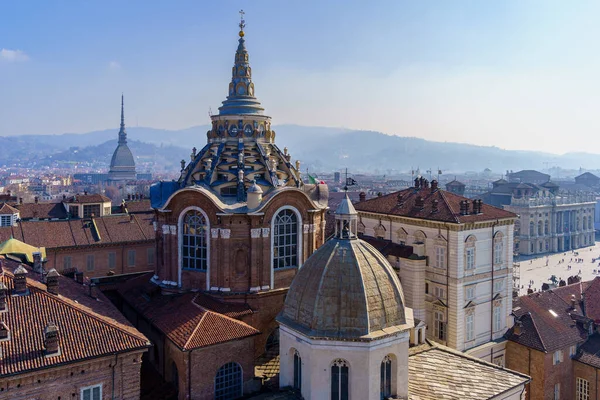 View Cathedral Saint John Baptist Duomo Other Buildings Turin Piedmont — Stock Photo, Image
