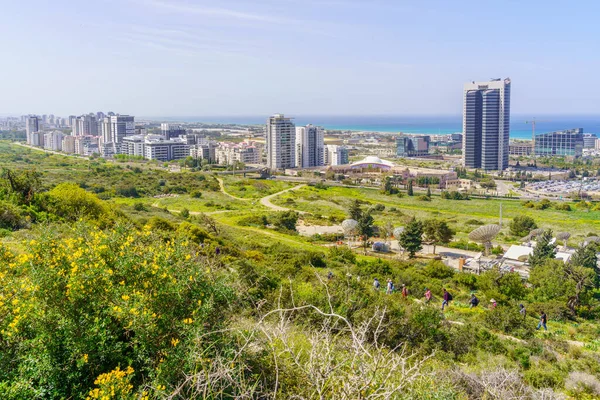 Haifa Israel Abril 2022 Vista Das Encostas Ocidentais Monte Carmelo — Fotografia de Stock