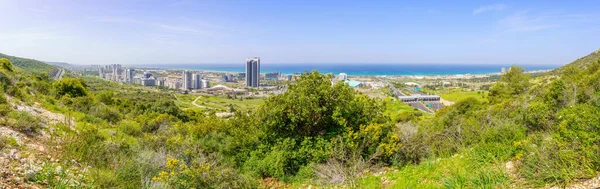 Panoramic View Western Slopes Mount Carmel Carmel Tunnel South Exits — Stock Photo, Image