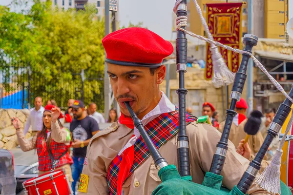 Haifa Israel Abril 2022 Portadores Ícones Outros Participam Desfile Domingo — Fotografia de Stock