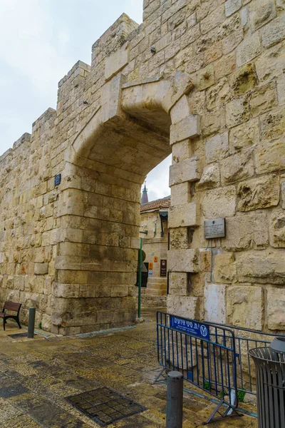 Jerusalén Israel Noviembre 2021 Vista Puerta Nueva Los Muros Ciudad — Foto de Stock