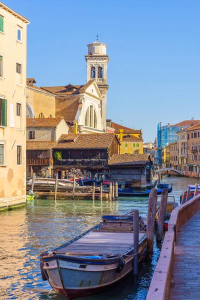 Venise Italie Mars 2022 Vue Canal Église San Trovaso Avec — Photo