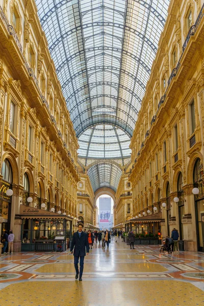 Milaan Italië Maart 2022 Zicht Het Historische Galleria Vittorio Emanuele — Stockfoto