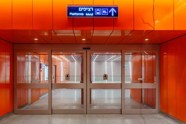 Tel Aviv Israel Mai 2022 Blick Auf Die Bahn Station — Stockfoto