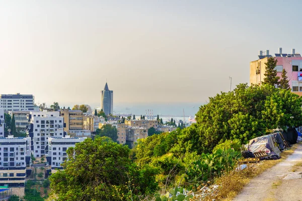 Haifa Israel May 2022 View Hadar Hacarmel Downtown Harbor Khalisa — Stock Photo, Image